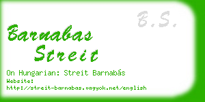barnabas streit business card